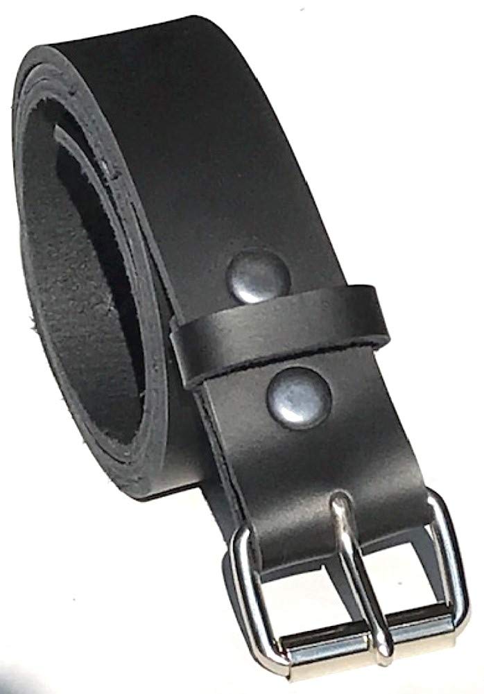 Amazon | Mens Heavy Dutyブラックレザーベルト1 1 / 2 